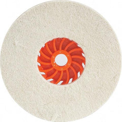 WALTER Surface Technologies - 5" Diam x 1/2" Thick Unmounted Buffing Wheel - Felt Cup Disc, 5/8-11 Arbor Hole, Hard Density - USA Tool & Supply