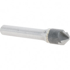 Melin Tool - 1/2" Head Diam, 3/8" Shank Diam, 4 Flute 100° Solid Carbide Countersink - USA Tool & Supply