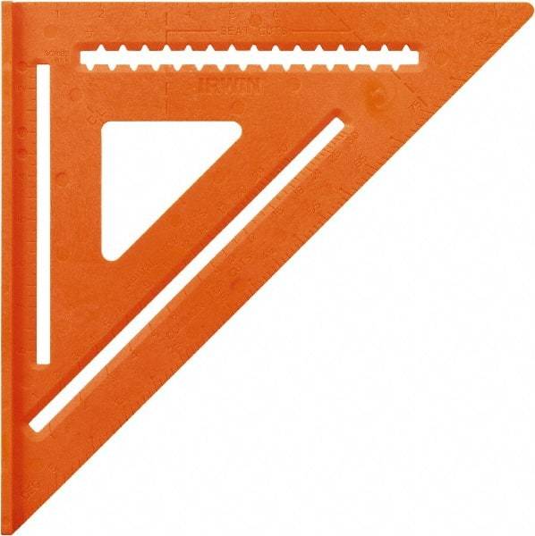 Irwin - 12" Blade Length, ABS Plastic Rafter Square - USA Tool & Supply