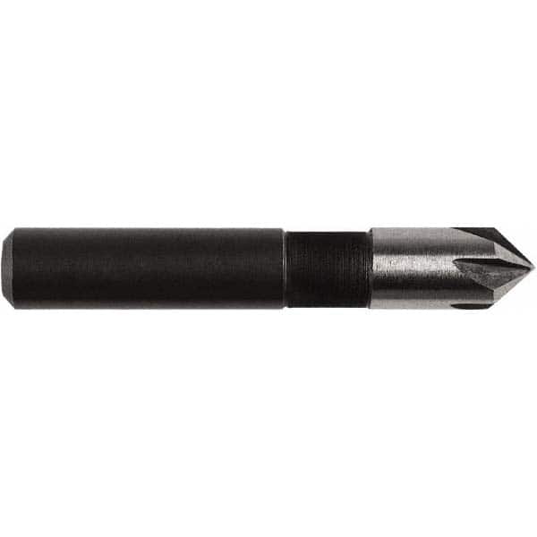 Irwin - 1/4" Head Diam, 1/4" Shank Diam, 5 Flute 82° High Speed Steel Countersink - USA Tool & Supply