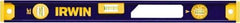 Irwin - 24" Long 3 Vial I-Beam Level - Aluminum, Blue/Yellow, 1 Plumb & 2 Level Vials - USA Tool & Supply