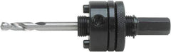 Irwin Blades - 1-1/4 to 6" Tool Diam Compatibility, Hex Shank, Steel Integral Pilot Drill, Hole Cutting Tool Arbor - 3/8" Min Chuck, Hex Shank Cross Section, Threaded Shank Attachment, For Hole Saws - USA Tool & Supply