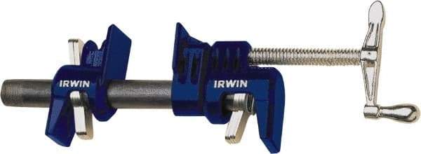 Irwin - 3/4" Pipe, 2" Throat Depth, Clutch Pipe Clamp - For Use with Unthreaded Pipe - USA Tool & Supply