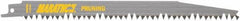 Irwin Blades - 9" Long, Bi-Metal Reciprocating Saw Blade - Straight Profile, 4 to 5 Fleam TPI, Toothed Edge, Tang Shank - USA Tool & Supply