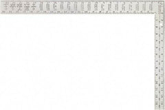 Irwin - 24" Blade Length, 16" Base Length Aluminum Square - USA Tool & Supply