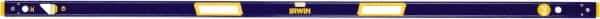 Irwin - 72" Long 3 Vial Box Beam Level - Aluminum, Blue/Yellow, 1 Level & 2 Plumb Vials - USA Tool & Supply