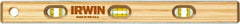 Irwin - 24" Long 6 Vial Box Beam Level - Hardwood, Brown, 2 Level & 4 Plumb Vials - USA Tool & Supply