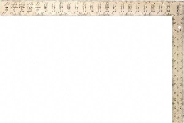 Irwin - 24" Blade Length, 16" Base Length Steel Square - USA Tool & Supply