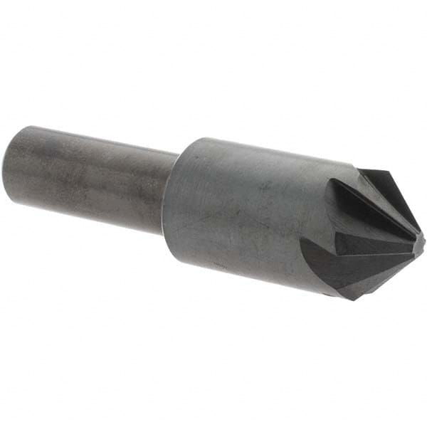Melin Tool - 3/4" Head Diam, 1/2" Shank Diam, 6 Flute 90° High Speed Steel Countersink - USA Tool & Supply