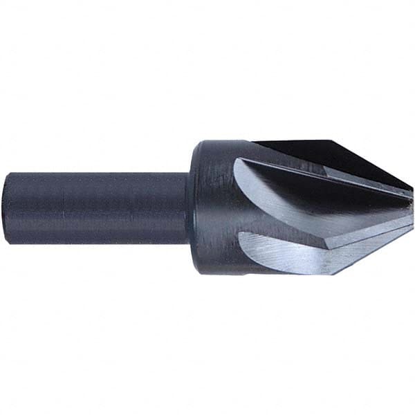 Melin Tool - 1" Head Diam, 1/2" Shank Diam, 6 Flute 90° High Speed Steel Countersink - USA Tool & Supply