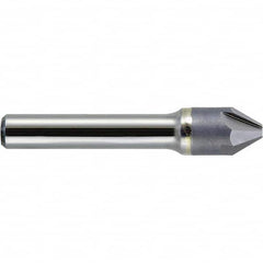 Melin Tool - 1/2" Head Diam, 3/8" Shank Diam, 4 Flute 60° Solid Carbide Countersink - USA Tool & Supply