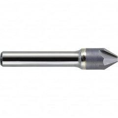 Melin Tool - 3/8" Head Diam, 1/4" Shank Diam, 4 Flute 82° Solid Carbide Countersink - USA Tool & Supply