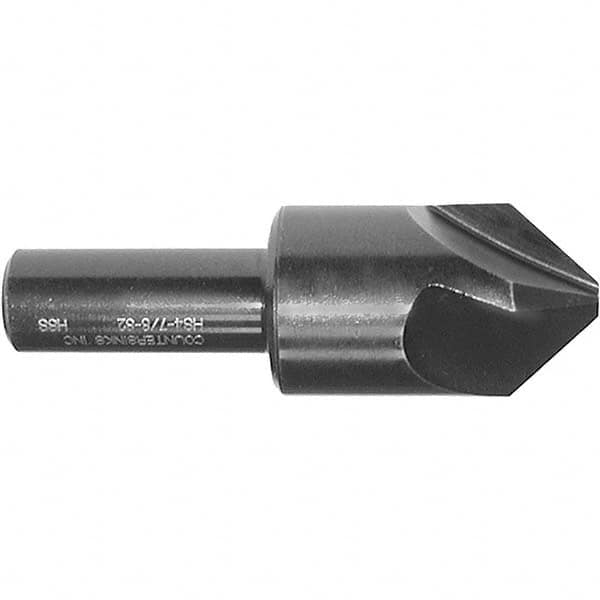 Melin Tool - 1-1/4" Head Diam, 1/2" Shank Diam, 4 Flute 120° High Speed Steel Countersink - USA Tool & Supply