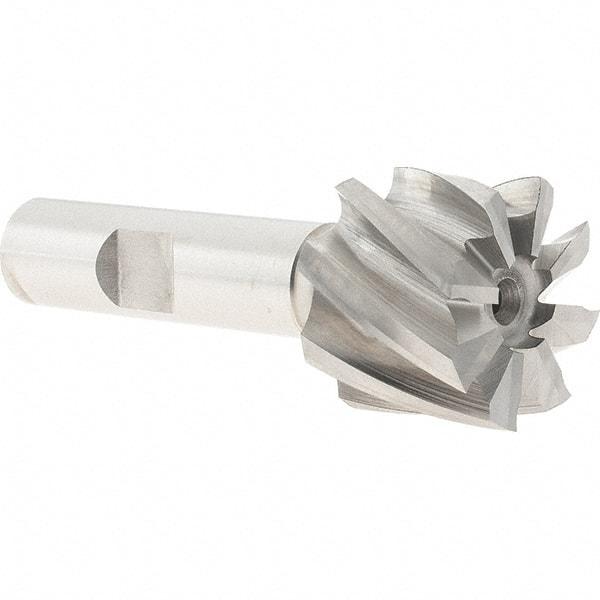 Melin Tool - 1", 3/4" LOC, 1/2" Shank Diam, 2-3/4" OAL, 8 Flute, Cobalt Square End Mill - Single End, Uncoated, Spiral Flute, 30° Helix, Right Hand Cut, Right Hand Flute - USA Tool & Supply