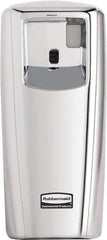 Rubbermaid - 0.019 Cu Ft Coverage, Chrome Metered Aerosol Dispenser - D Battery Required - USA Tool & Supply