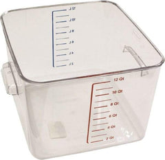 Rubbermaid - Rectangular, Clear Polycarbonate Food Storage Container - 7.8" High x 10-1/2" Wide x 11.3" Long - USA Tool & Supply