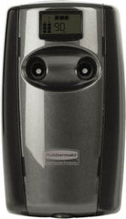 Rubbermaid - 0.63 Cu Ft Coverage, Black Metered Aerosol Dispenser - USA Tool & Supply