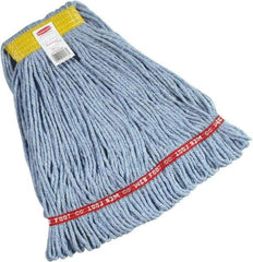 Rubbermaid - 1" Yellow Head Band, Small Blended Fiber Loop End Mop Head - Side Loading Connection - USA Tool & Supply