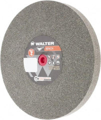 WALTER Surface Technologies - 60 Grit Aluminum Oxide Bench & Pedestal Grinding Wheel - 10" Diam x 1" Hole x 1" Thick, 2500 Max RPM, Fine Grade, Vitrified Bond - USA Tool & Supply