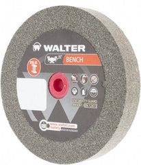 WALTER Surface Technologies - 80 Grit Aluminum Oxide Bench & Pedestal Grinding Wheel - 6" Diam x 1" Hole x 1" Thick, 4100 Max RPM, Fine Grade, Vitrified Bond - USA Tool & Supply