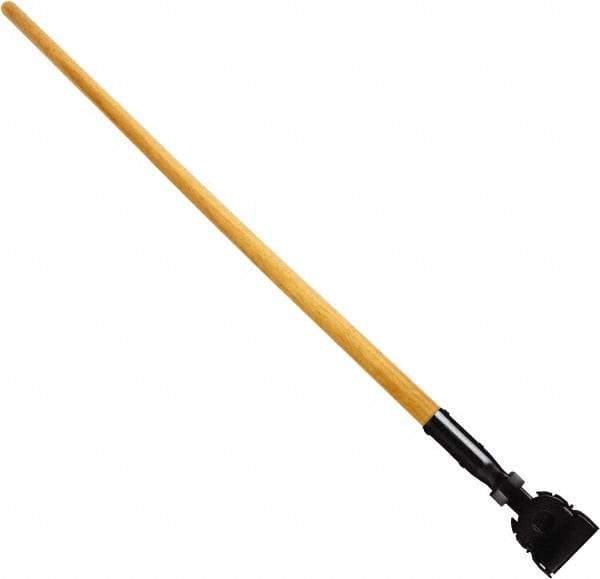 Rubbermaid - 60" Swivel Hardwood Snap-On Mop Handle - Plastic Connector, Use with Dust Mops - USA Tool & Supply