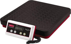 Rubbermaid - 400 Lb Capacity, LCD Receiving Scale - 0.5 Lb Graduation, Low-Profile, Non-Skid Platform & Tare Feature - USA Tool & Supply