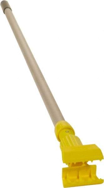 Rubbermaid - 54" Standard Aluminum Clamp Jaw Mop Handle - 5" Mop Head Band, Plastic Connector, Use with Wet Mops - USA Tool & Supply