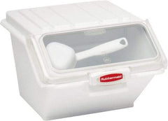 Rubbermaid - Rectangular, White Food Bin - 8-1/2" High x 11.8" Wide x 15" Long - USA Tool & Supply