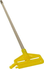 Rubbermaid - 60" Standard Aluminum Clamp Jaw Mop Handle - 1" Mop Head Band, Plastic Connector, Use with Wet Mops - USA Tool & Supply