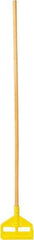 Rubbermaid - 54" Standard Hardwood Clamp Jaw Mop Handle - 1" Mop Head Band, Plastic Connector, Use with Wet Mops - USA Tool & Supply