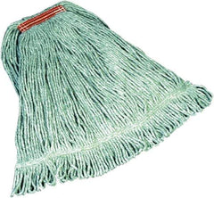 Rubbermaid - 5" Red Head Band, Large Blended Fiber Loop End Mop Head - 4 Ply, Side Loading Connection - USA Tool & Supply