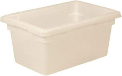 Rubbermaid - Rectangular, White Polyethylene Food Tote Box - 9" High x 12" Wide x 18" Long, with Snap-On Lid - USA Tool & Supply