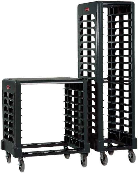 Rubbermaid - 18 Shelf, Black Pan Storage Rack - 473.2mm Wide x 1,724.15mm High x 23-3/4" Deep - USA Tool & Supply