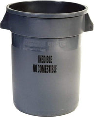 Rubbermaid - Round, Gray Food Storage Container - 27.3" High x 22" Wide - USA Tool & Supply