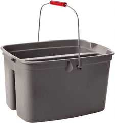 Rubbermaid - 19 Qt Double Pail - 18" Long x 10" High, Gray - USA Tool & Supply