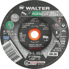 WALTER Surface Technologies - 5" Diam, 36 Grit Surface Grinding Wheel - USA Tool & Supply