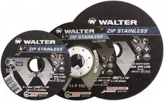 WALTER Surface Technologies - 9" 46 Grit Aluminum Oxide/Silicon Carbide Blend Cutoff Wheel - 5/64" Thick, 7/8" Arbor, 6,600 Max RPM, Use with Angle Grinders - USA Tool & Supply
