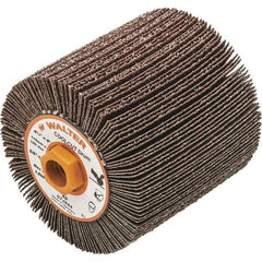 WALTER Surface Technologies - 4-1/4" Diam 40 Grit Aluminum Oxide Unmounted Flap Wheel - 5/8-11 Threaded Hole, 4" Wide, Coated, Grade Coarse, 3,800 Max RPM - USA Tool & Supply