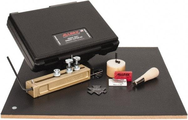 Guardair - 30 Piece Extension Gasket Cutter Kit - 1/4 to 25" Diam Range - USA Tool & Supply