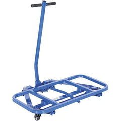 Vestil - 600 Lb Capacity 33" OAH Desk Mover - Removable Handle, Steel, Swivel Caster Wheels - USA Tool & Supply