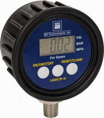 SSI Technologies - 2-1/2" Dial, 1/4 Thread, 0-1,000 Scale Range, Pressure Gauge - Lower Connection Mount, Accurate to 1% of Scale - USA Tool & Supply