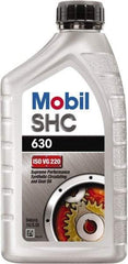Mobil - 1 Qt Bottle, Synthetic Gear Oil - ISO 220 - USA Tool & Supply