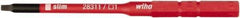 Wiha - 4mm Drive, #1 Square Screwdriver Bit - 75mm OAL - USA Tool & Supply