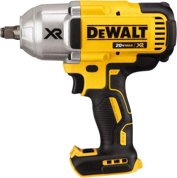 DeWALT - 1/2" Drive 20 Volt Mid-Handle Cordless Impact Wrench & Ratchet - 1,900 RPM, 0 to 2,400 BPM, 700 Ft/Lb Torque, Lithium-Ion Batteries Not Included - USA Tool & Supply