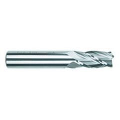 1 Dia. x 4 Overall Length 4-Flute .090 C/R Solid Carbide SE End Mill-Round Shank-Center Cut-TiAlN - USA Tool & Supply