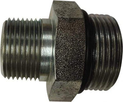 Parker - 1-5/16 - 12 x 1 Male Thread, Stainless Steel Industrial Pipe Hex Nipple - Male SAE-ORB x Male NPTF, 5,400 psi - USA Tool & Supply