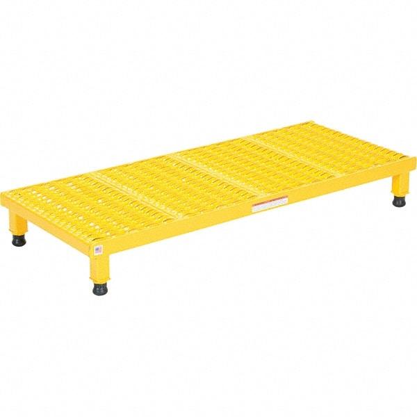 Vestil - 5" High x 19" Wide x 48" Deep, Yellow Step Stand - Steel, 500 Lb Capacity - USA Tool & Supply