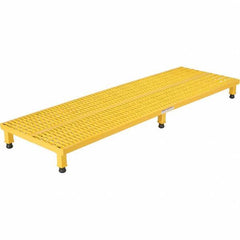 Vestil - 5" High x 24" Wide x 72" Deep, Yellow Step Stand - Steel, 500 Lb Capacity - USA Tool & Supply