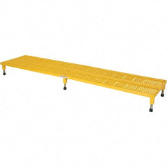 Vestil - 5" High x 24" Wide x 96" Deep, Yellow Step Stand - Steel, 500 Lb Capacity - USA Tool & Supply