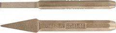 Ampco - 9" OAL x 5/8" Blade Width Nonsparking Cape Chisel - 5/8" Tip - USA Tool & Supply